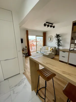 Image of Superb top floor studio, Biarritz center.