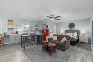 Image of Spacious Studio with Retro Refrigerator  - 10 minutes to The Strip