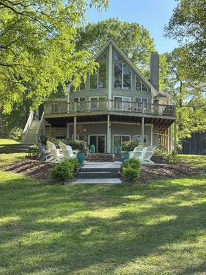 Image of Relaxing Lakefront A-Frame with Hot tub and Firepit on Lake Gaston!