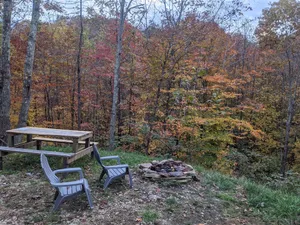 Image of Cabin surrounded by Wayne National Forest and the Baileys Trail System