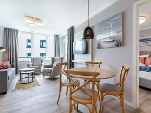Image of Pet-free, ultra-modern non-smoking apartment with loggia on the Baltic Sea - Godewindpark Travemünde