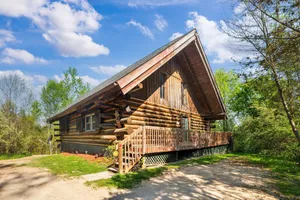 Image of Cozy Log Cabin on 15 acres, with private lake, 1 mile from Lake Michigan