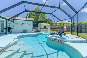 Image of Your Boho Beach Retreat Awaits! Pool Home 15 Mins to the Beach!