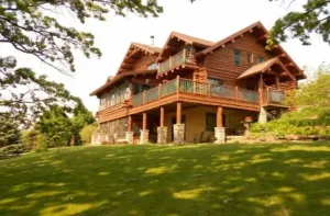 Image of Rustic Luxury Awaits In This Beautiful Full Log Lodge On 44 Private Acres