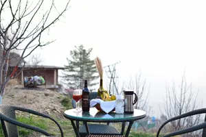 Image of Crested View | Cottage in Fagu | w King Bed,food,View