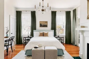 Image of Designer Retreat in Quaint Historic District w Front Porch Dining under the oaks