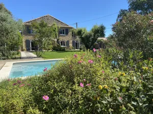 Image of Character house with pool and pool house fenced garden