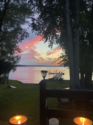 Image of Beautiful Chautauqua lake house in Burtis Bay with private dock, deck and yard