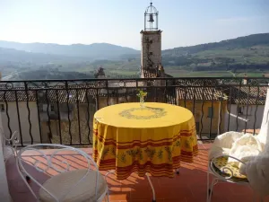 Image of Very nice duplex apartment, terrace and panoramic view in a medieval village