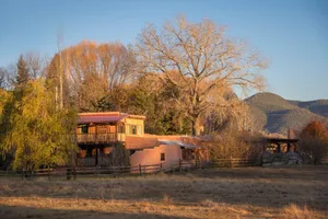 Image of Hacienda Encantada Near Town w\/ Mountain Views and Private Setting Hot Tub