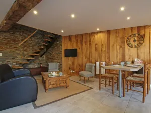 Image of Peaceful village house with private garden, terrace, and modern amenities in Genêts