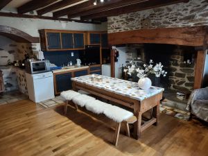 Image of In the Cantal countryside: 1 large fireplace for family and friends get-togethers