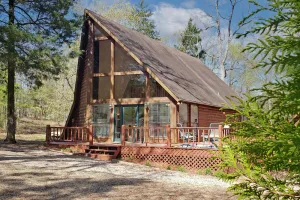 Image of A-Frame Cabin-  Seasonal Hot tub, playset, dogs welcome!!