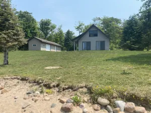 Image of Sugar Island, Michigan:  Waterfront cabin with beautiful sunsets and beach.
