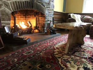 Image of Wrightsville Cabin: Outdoor Fire Pit: Hammock by the creek: Long Level Marina