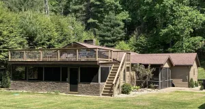 Image of Riverfront Cabin On The Clarion River. Just Upstream From Cook Forest State Park