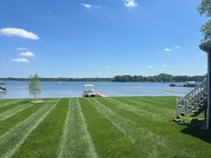 Image of Rose Lake,  Cottage with Pontoon, Coldwater, Michigan (aka Lake of the Woods)