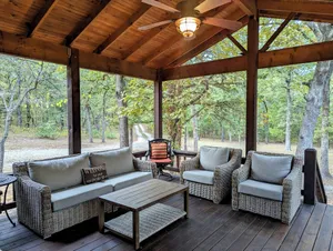 Image of Hidden cabin on private FORTY ACRE woods with 3 bedrooms, near beach and marina!