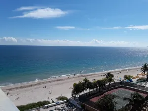 Image of Oceanview on SAND located in Ocean Manor Resort Fort Lauderdale Beach 2 bed 2 bath spacious corner unit partial ocean view