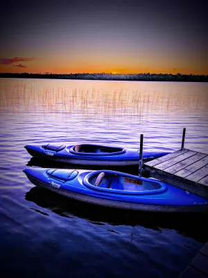 Image of Lake front Cabin: Modern, Comfortable, Secluded. Great fishing & boating.