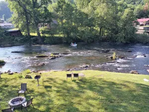 Image of Small cabin living on river