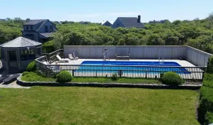 Image of Beautiful home with private heated pool, basketball and large outdoor space.