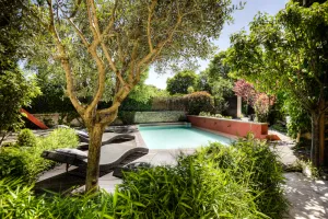 Image of OLD BUILDING Pool, Garden and Terrace views towards GORDES and JOUCAS