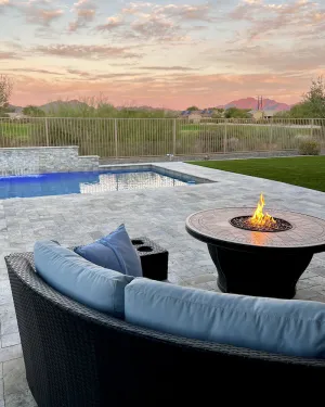 Image of 4 bed 3.5 bath modern ranch home with private pool\/spa and golf course view