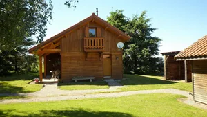 Image of Chalet in nature with herb garden