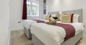 Image of 1 Bed 1 Bath Town Center Apartments For Corporates & Contractors, WiFi, Netflix and Parking on Selected Units By REDWOOD STAYS