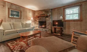 Image of Cozy Cabin #22 - Sleeps 4 - Full kitchen + fireplace - between Boone & Blowing Rock NC