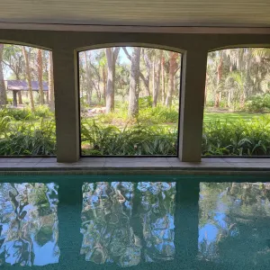 Image of Private hot tub and seasonally heated pool.