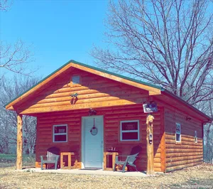 Image of Peaceful and quiet cabin with keypad entry for convenient self check in.