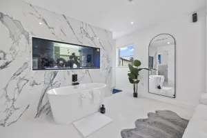 Image of Luxury family friendly WATERFRONT home with a POOL, PLAYGROUND, FIREPIT & BEACH