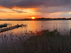 Image of Bay Front Home with Amazing Sunset Views, Short block to Beach, centralA\/C,kayak