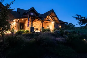 Image of Fern Hill Lodge - Luxury Log Retreat with Fishing Pond in Oregon Wine Country