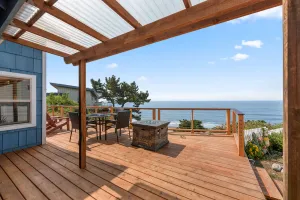 Image of OCEANFRONT Sunset Cabin with stunning ocean views & staircase to the beach!