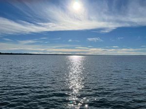 Image of Take a short stroll down to the lakefront at the end of the road to swim, boa