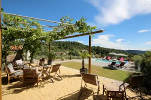 Image of South Ardèche, charming house with swimming pool and magnificent view