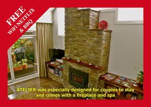 Image of ATELIER Spa Fireplace Queen Bed Wifi Netflix Off Street Parking in Quiet Area