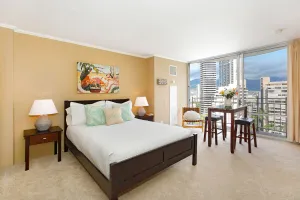 Image of Stylish Waikiki Condo! Kitchen, City\/Mountain Views, Close to Everything!
