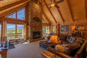 Image of Angels Envy: Secluded Blowing Rock cabin with views, hot tub, ping pong