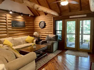 Image of A charming cabin tucked in the woods
