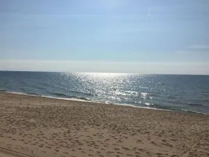 Image of NEW! BEACHFRONT LAKE VIEW Lake Michigan Condo-private beach\/heated pool\/sundeck!