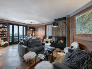 Image of Luxury 5-Bedroom Apartment in Megève - Close to Slopes, Balcony, WiFi, Sleeps 9