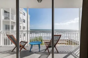 Image of Bright 2-Bed Beach Condo w\/ Oceanfront Balcony