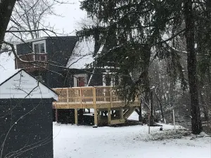 Image of Relaxing, Cozy and Secluded One Loft Bedroom A-Frame with Private Pool