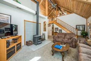 Image of Rustic cabin conveniently located right by town with space for all