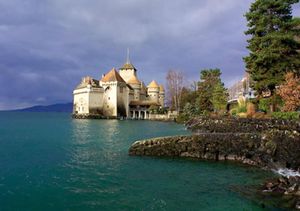 Image of BLONAY - Terrace above Lake Geneva with view of the Savoyardess Alps