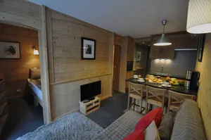 Image of cozy and functional apartment for 4 people, with ski-in \/ ski-out departure.
